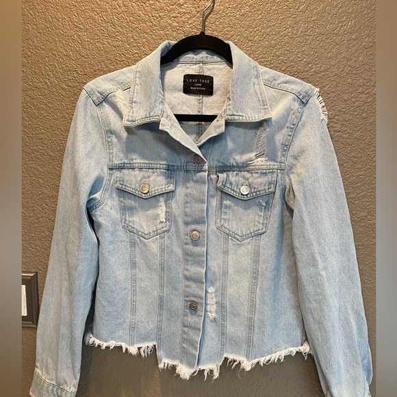 Love Tree Light Blue Denim Jacket - Picture 1 of 6